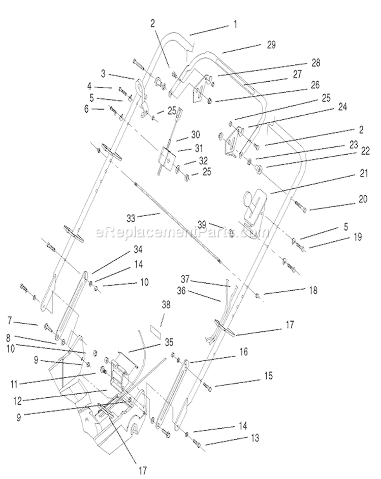 Page I Diagram and Parts List for 22040 200000001-200999999 - 2000 Toro Lawn Mower