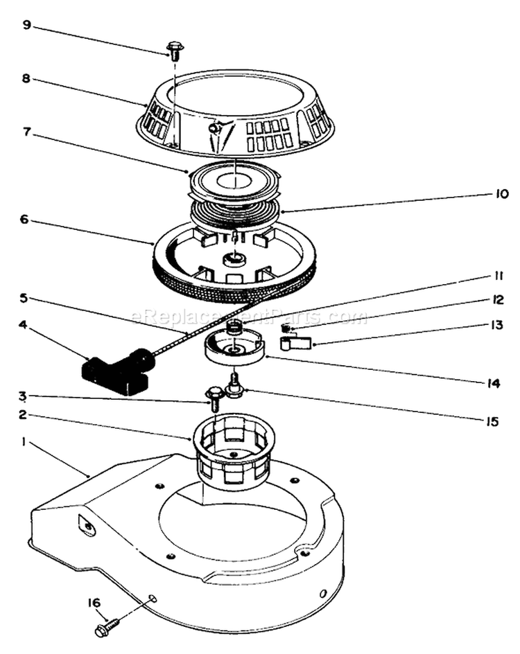 Page M Diagram and Parts List for 22040 2000001-2999999 - 1992 Toro Lawn Mower
