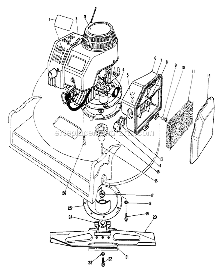 Page D Diagram and Parts List for 22040 2000001-2999999 - 1992 Toro Lawn Mower