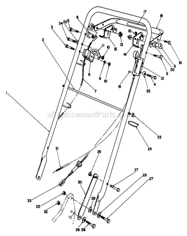 Page I Diagram and Parts List for 22040 2000001-2999999 - 1992 Toro Lawn Mower