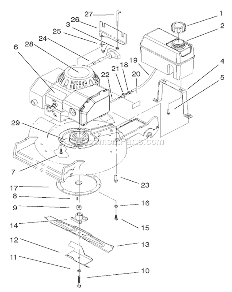 Page D Diagram and Parts List for 22040 220000001-220999999 - 2002 Toro Lawn Mower