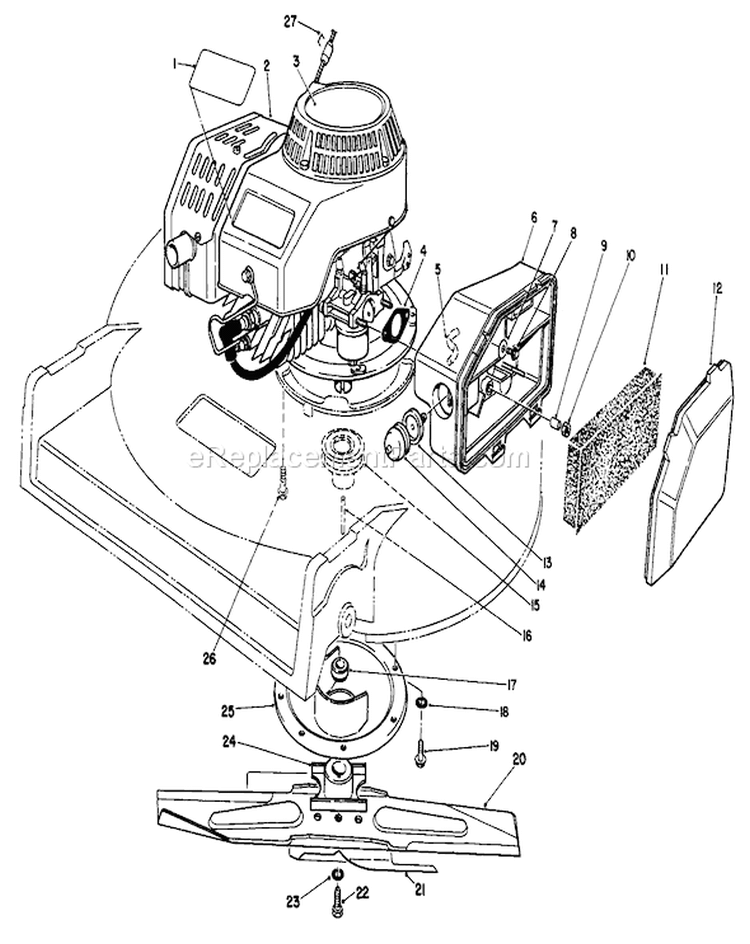 Page D Diagram and Parts List for 22040 3900001-3999999 - 1993 Toro Lawn Mower