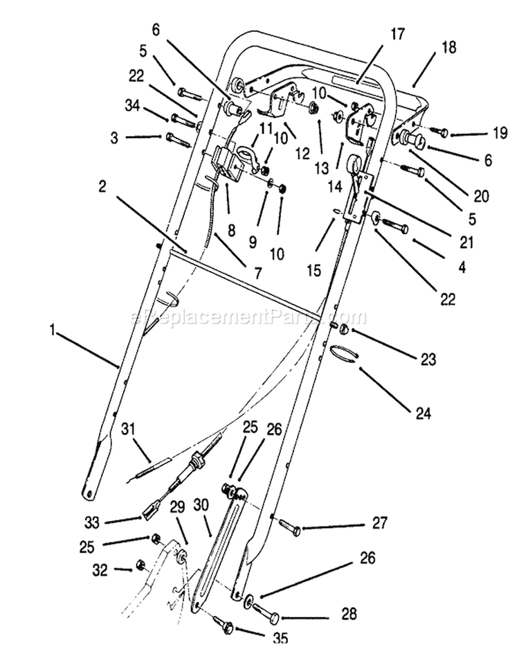 Page I Diagram and Parts List for 22040 5900001-5999999 - 1995 Toro Lawn Mower