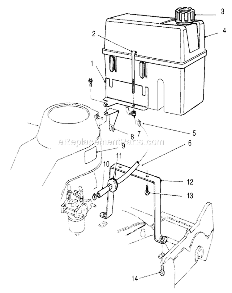 Page E Diagram and Parts List for 22040 6900001-6999999 - 1996 Toro Lawn Mower