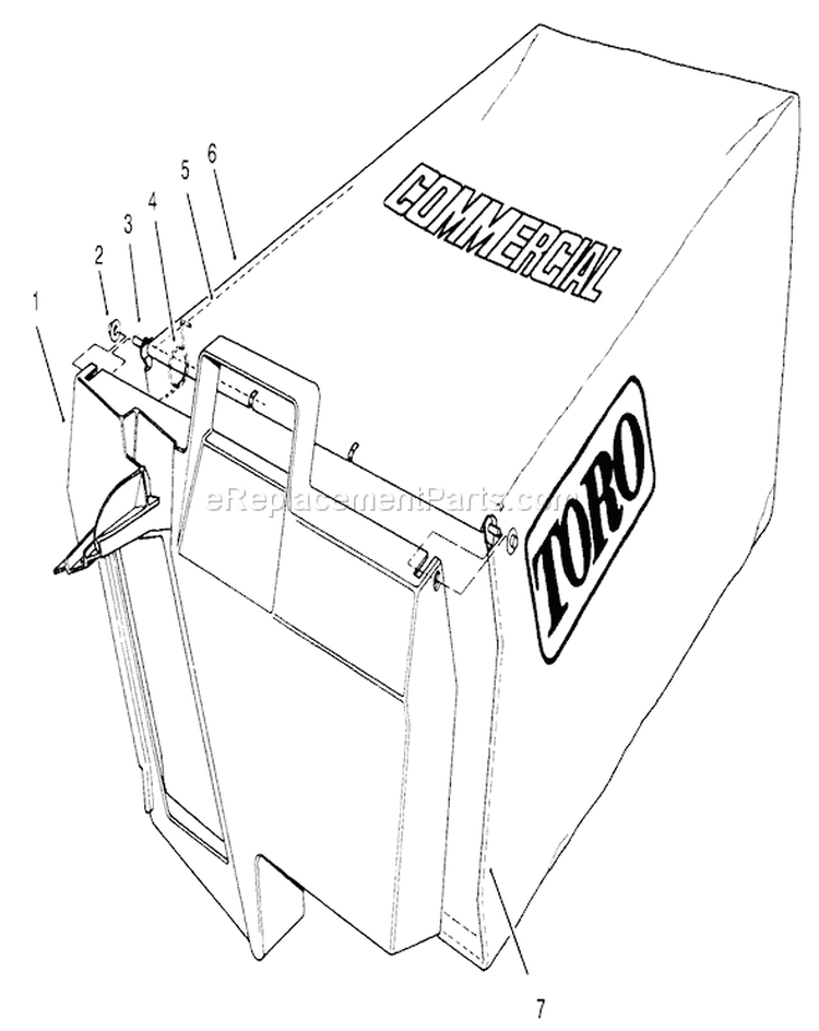 Page H Diagram and Parts List for 22040 6900001-6999999 - 1996 Toro Lawn Mower