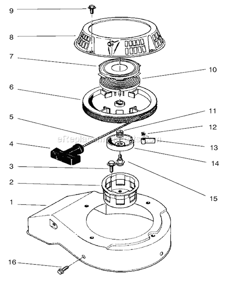 Page M Diagram and Parts List for 22040 7900001-7999999 - 1997 Toro Lawn Mower