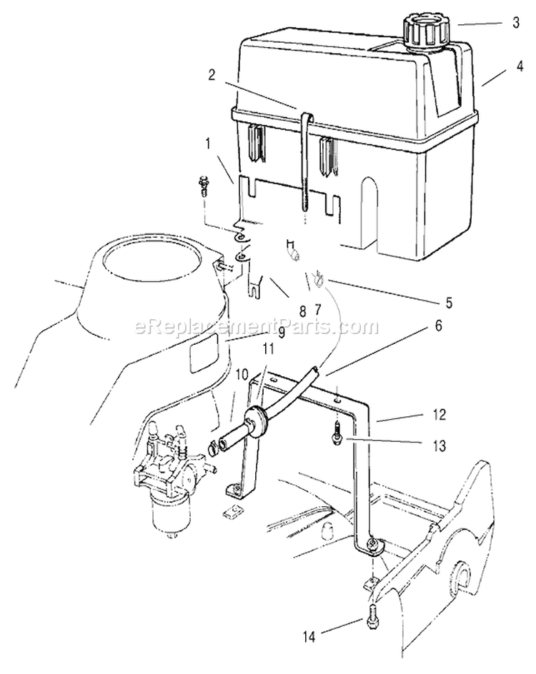 Page E Diagram and Parts List for 22040 7900001-7999999 - 1997 Toro Lawn Mower