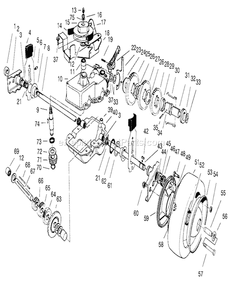 Page F Diagram and Parts List for 22040 7900001-7999999 - 1997 Toro Lawn Mower
