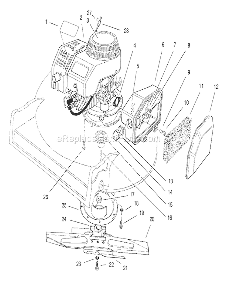 Page D Diagram and Parts List for 22040 9900001-9999999 - 1999 Toro Lawn Mower