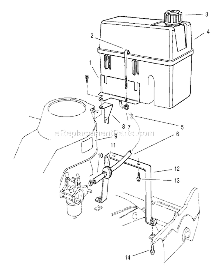 Page E Diagram and Parts List for 22040 9900001-9999999 - 1999 Toro Lawn Mower