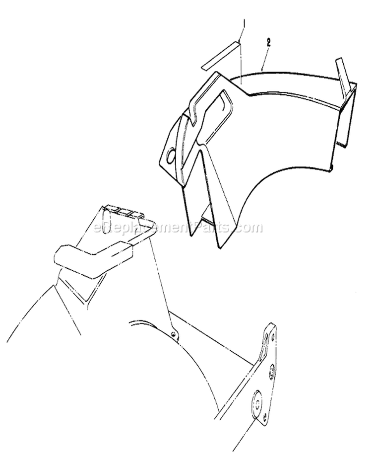 Side Discharge Diagram and Parts List for 22043 2000001-2999999 - 1992 Toro Lawn Mower