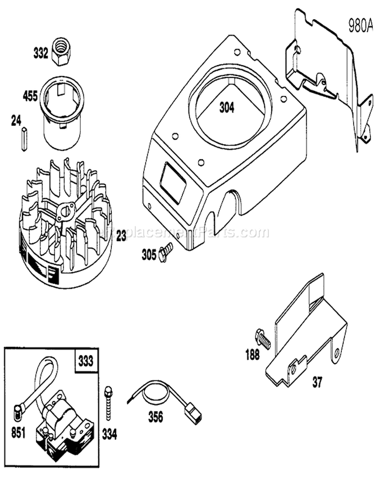 Page H Diagram and Parts List for 22151 3900001-3900855 - 1993 Toro Lawn Mower