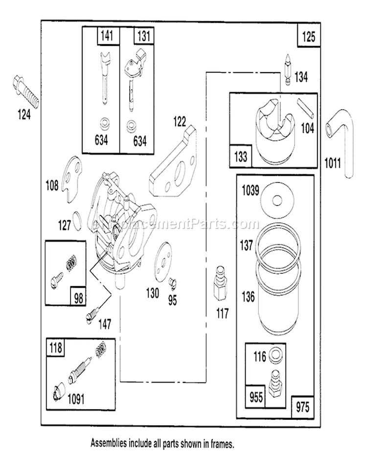 Page E Diagram and Parts List for 22151 6900001-6999999 - 1996 Toro Lawn Mower