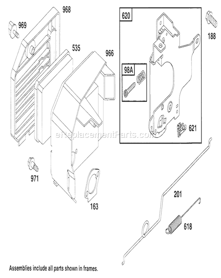 Page F Diagram and Parts List for 22151 6900001-6999999 - 1996 Toro Lawn Mower