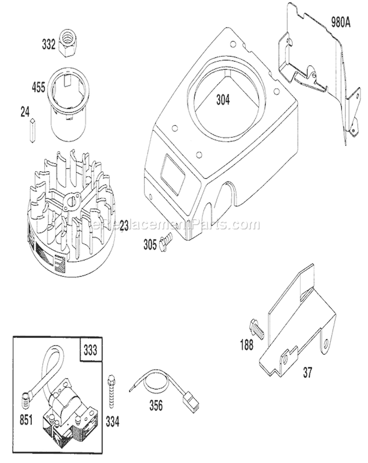 Page H Diagram and Parts List for 22153BC 5900001-5999999 - 1995 Toro Lawn Mower