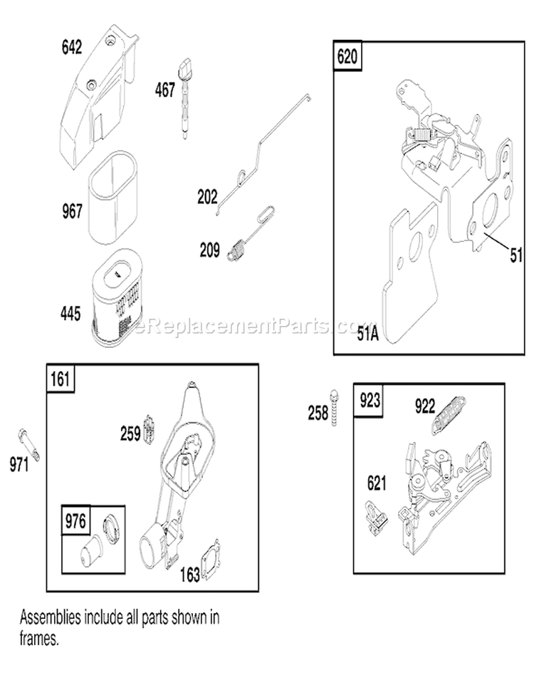 Page F Diagram and Parts List for 22160 8900001-8999999 - 1998 Toro Lawn Mower