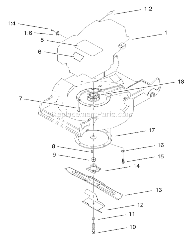 Engine Assembly Diagram and Parts List for 22161 200000001-200999999 - 2000 Toro Lawn Mower