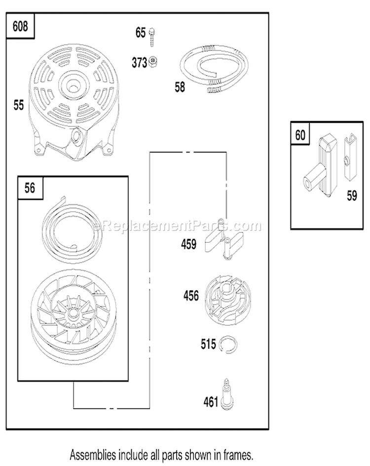 Page H Diagram and Parts List for 22161 200000001-200999999 - 2000 Toro Lawn Mower