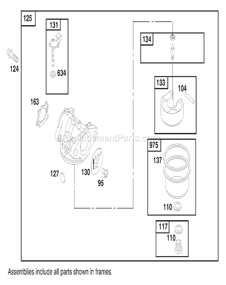 Page F Diagram and Parts List for 22161 8900001-8999999 - 1998 Toro Lawn Mower