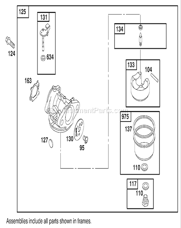 Page E Diagram and Parts List for 22162 9900001-9999999 - 1999 Toro Lawn Mower