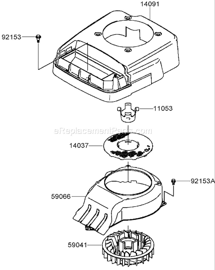 Cooling Equipment Assembly Diagram and Parts List for 22164TE 280000001-280999999 - 2008 Toro Lawn Mower