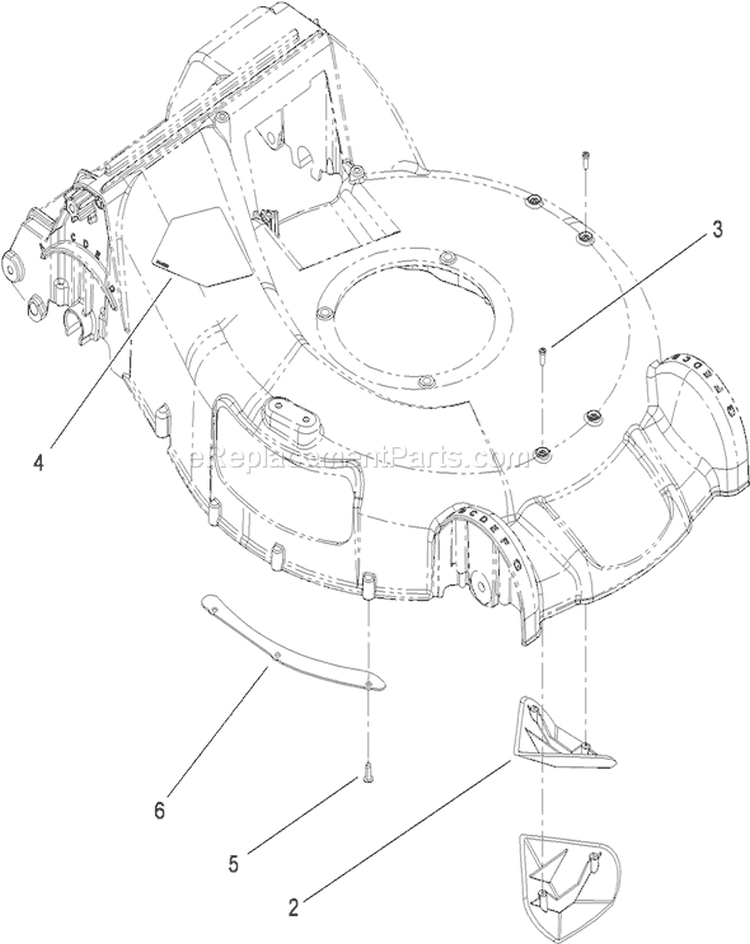Housing Assembly No. 117-3541 Diagram and Parts List for 22164TE 290000001-290999999 - 2009 Toro Lawn Mower