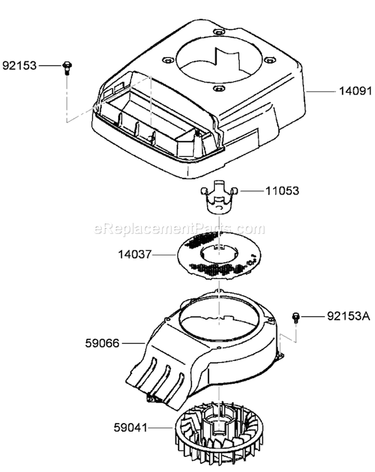 Cooling Equipment Assembly Diagram and Parts List for 22164TE 290000001-290999999 - 2009 Toro Lawn Mower