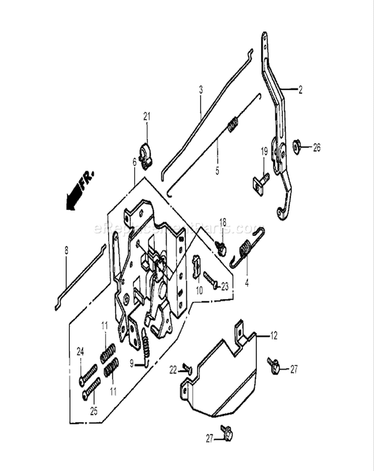 Control Assembly Diagram and Parts List for 22167 270000001-270999999 - 2007 Toro Lawn Mower
