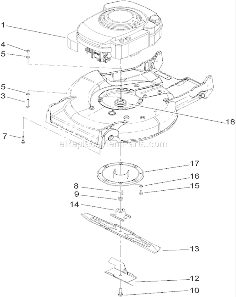 Engine Assembly Diagram and Parts List for 22167TE 250000001-250999999 - 2005 Toro Lawn Mower