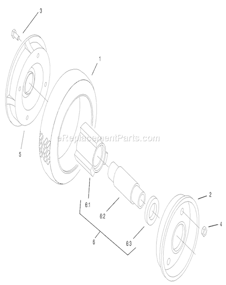 Wheel and Tire Assembly No. 100-2860 Diagram and Parts List for 22167 230000001-230999999 - 2003 Toro Lawn Mower