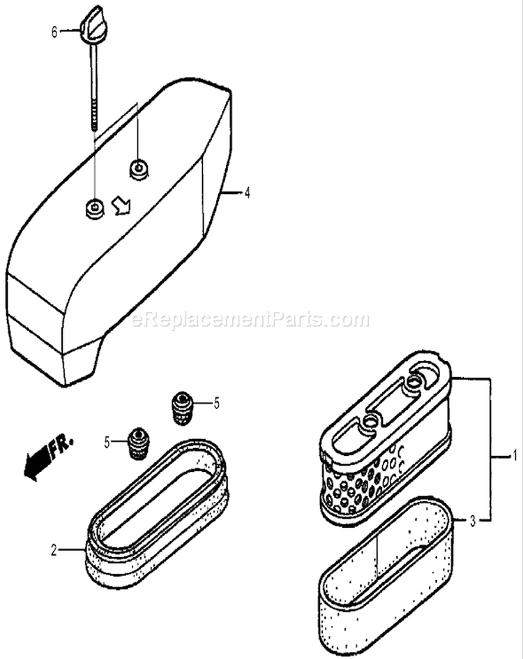 Air Cleaner Assembly Diagram and Parts List for 22168 270000001-270999999 - 2007 Toro Lawn Mower