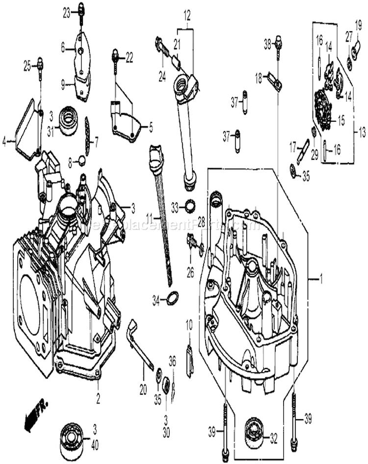 Cylinder Barrel Assembly Diagram and Parts List for 22168 270000001-270999999 - 2007 Toro Lawn Mower