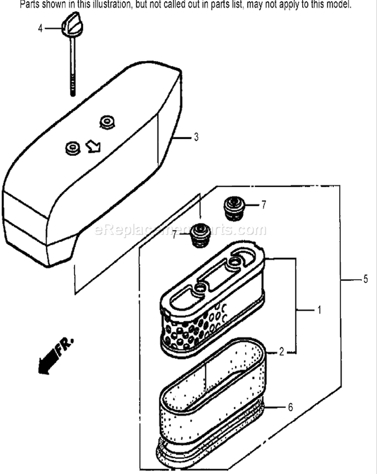 Air Cleaner Assembly Diagram and Parts List for 22168 240000001-240999999 - 2004 Toro Lawn Mower