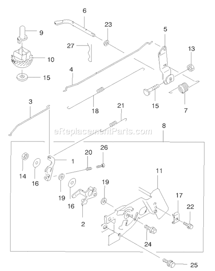 Control Equipment Diagram and Parts List for 22170 200000001-200999999 - 2000 Toro Lawn Mower