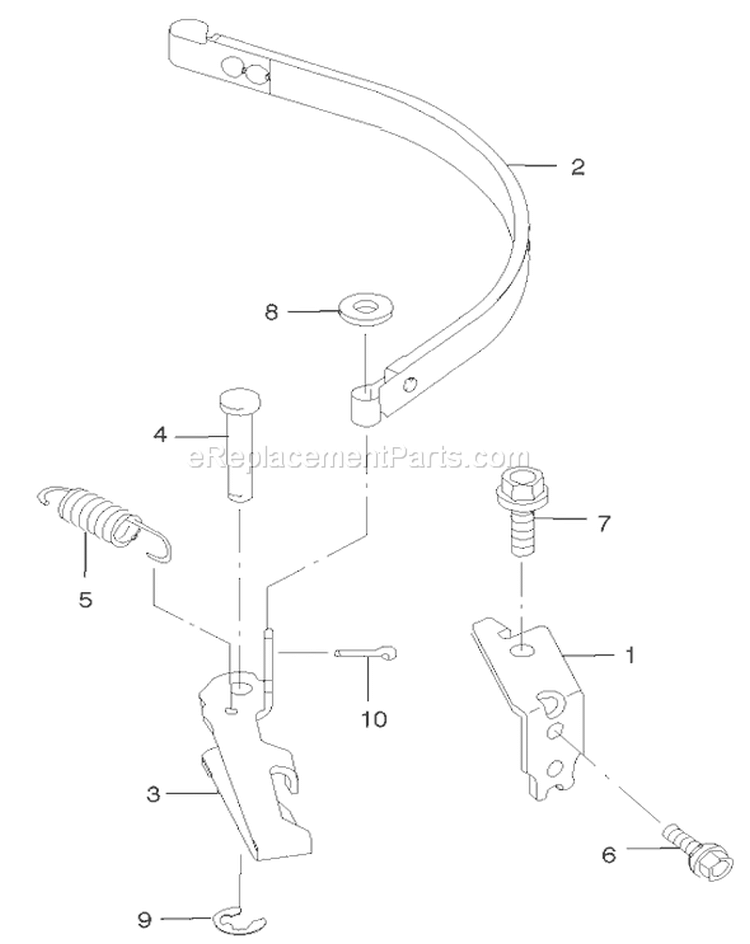 Brake Band Assembly Diagram and Parts List for 22170 230000001-230999999 - 2003 Toro Lawn Mower