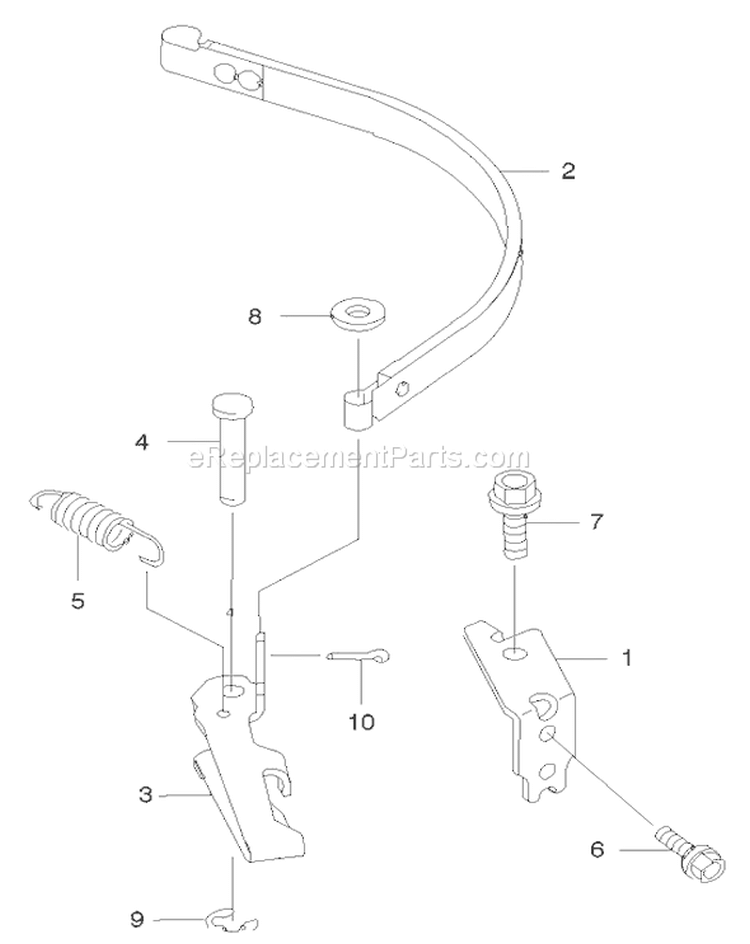 Brake Band Assembly Diagram and Parts List for 22171 220000001-220999999 - 2002 Toro Lawn Mower
