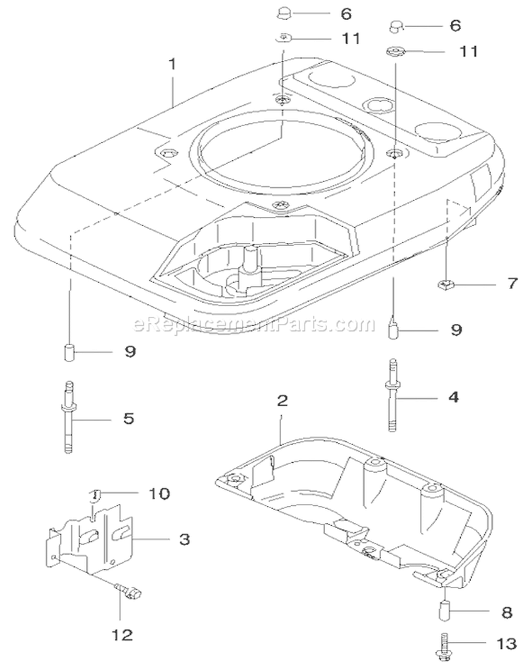Cooling Equipment Diagram and Parts List for 22171 9900001-9999999 - 1999 Toro Lawn Mower