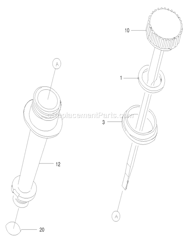 Lubrication Equipment Diagram and Parts List for 22172 200000001-200999999 - 2000 Toro Lawn Mower
