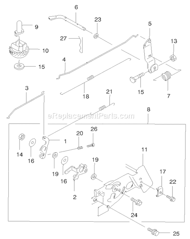 Control Equipment Diagram and Parts List for 22172 9900001-9999999 - 1999 Toro Lawn Mower