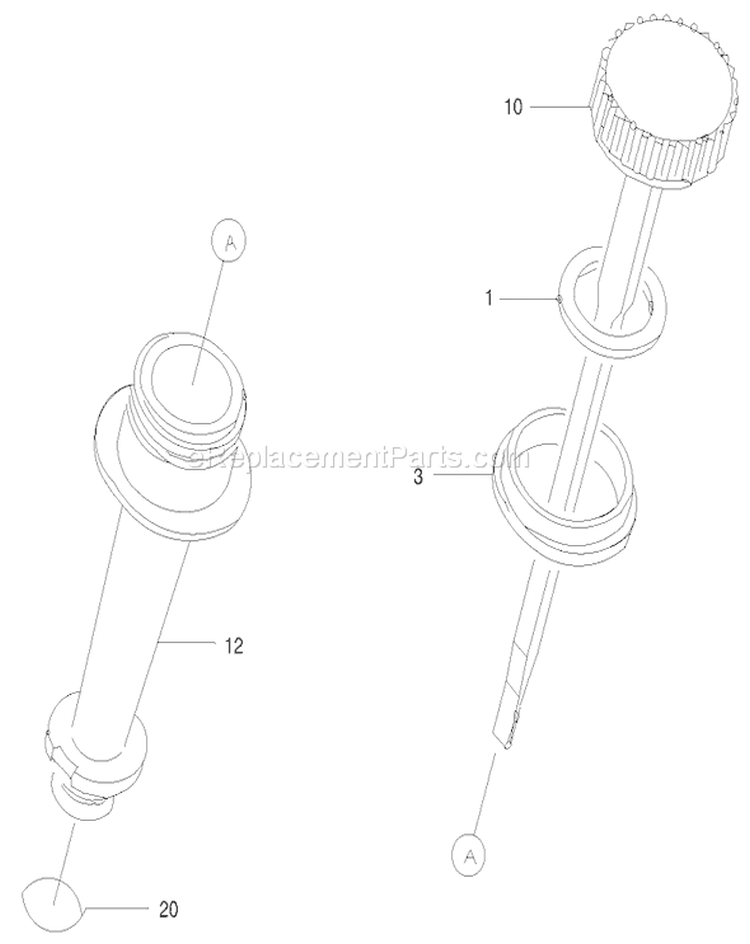 Lubrication Equipment Diagram and Parts List for 22173 200000001-200999999 - 2000 Toro Lawn Mower