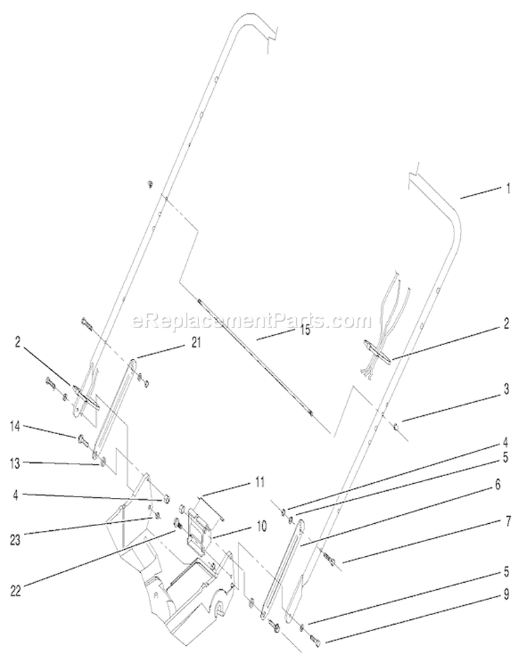 Fuel Tank and Bracket Assembly Diagram and Parts List for 22173 200000001-200999999 - 2000 Toro Lawn Mower