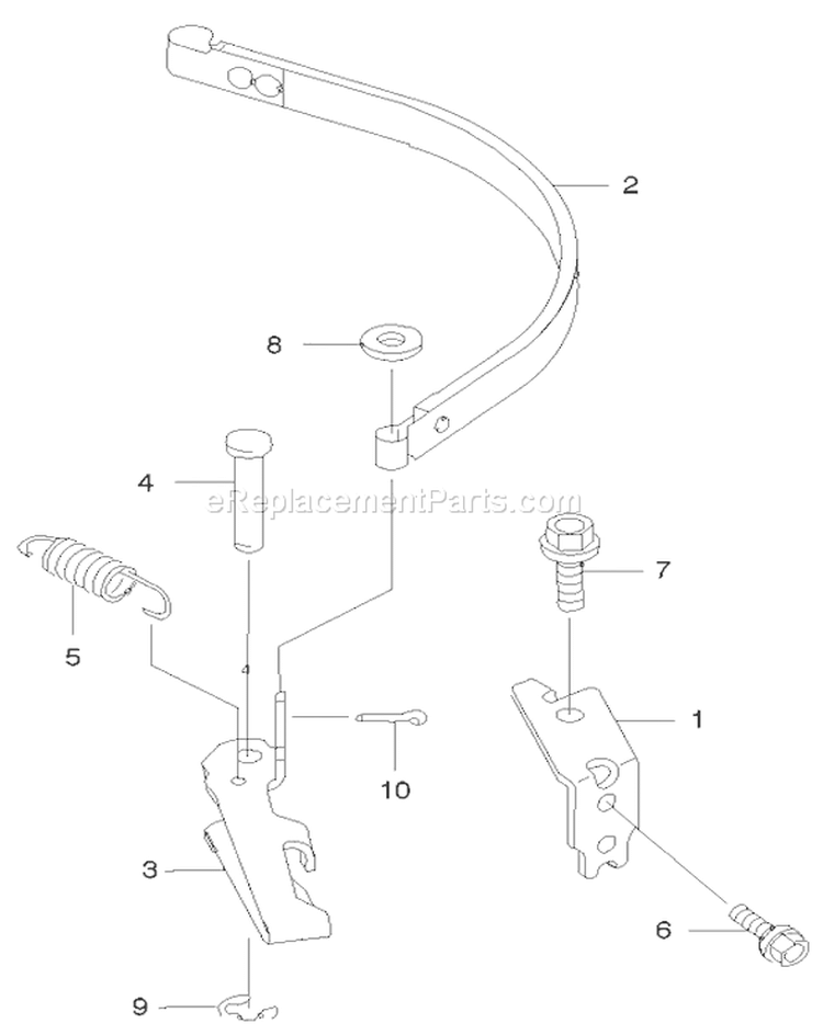 Brake Band Assembly Diagram and Parts List for 22174 230000001-230999999 - 2003 Toro Lawn Mower