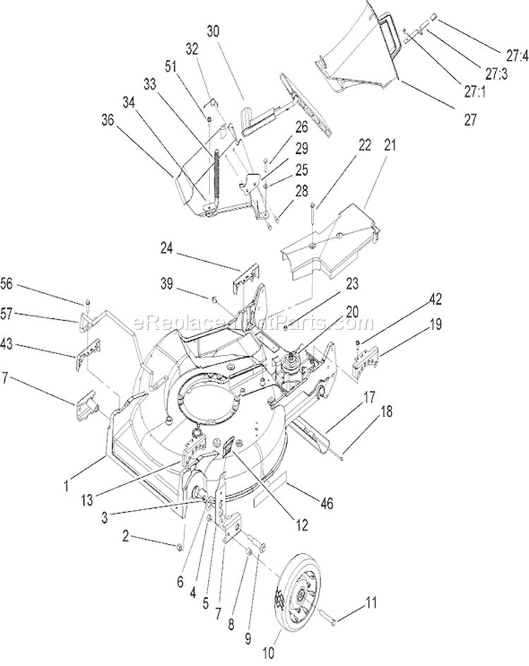 Page N Diagram and Parts List for 22176TE 260000001-260999999 - 2006 Toro Lawn Mower