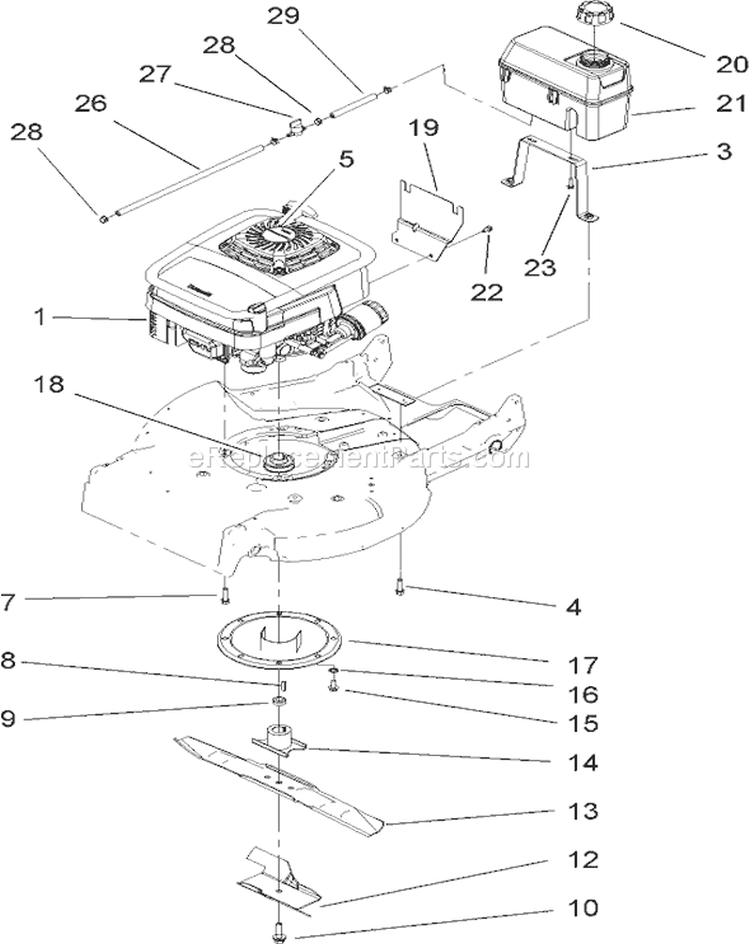 Page H Diagram and Parts List for 22176TE 260000001-260999999 - 2006 Toro Lawn Mower