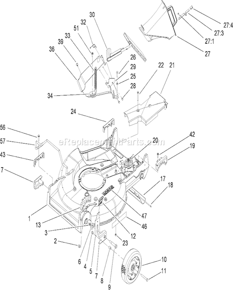 Page M Diagram and Parts List for 22176TE 280000001-280999999 - 2008 Toro Lawn Mower