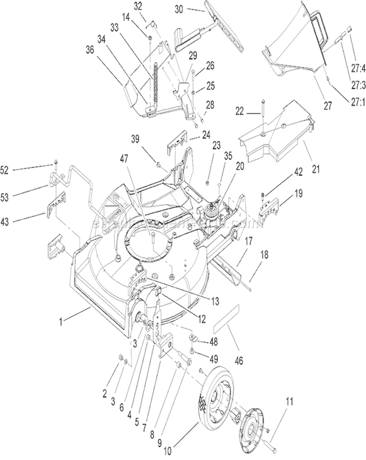 Page G Diagram and Parts List for 22177TE 240000001-240999999 - 2004 Toro Lawn Mower