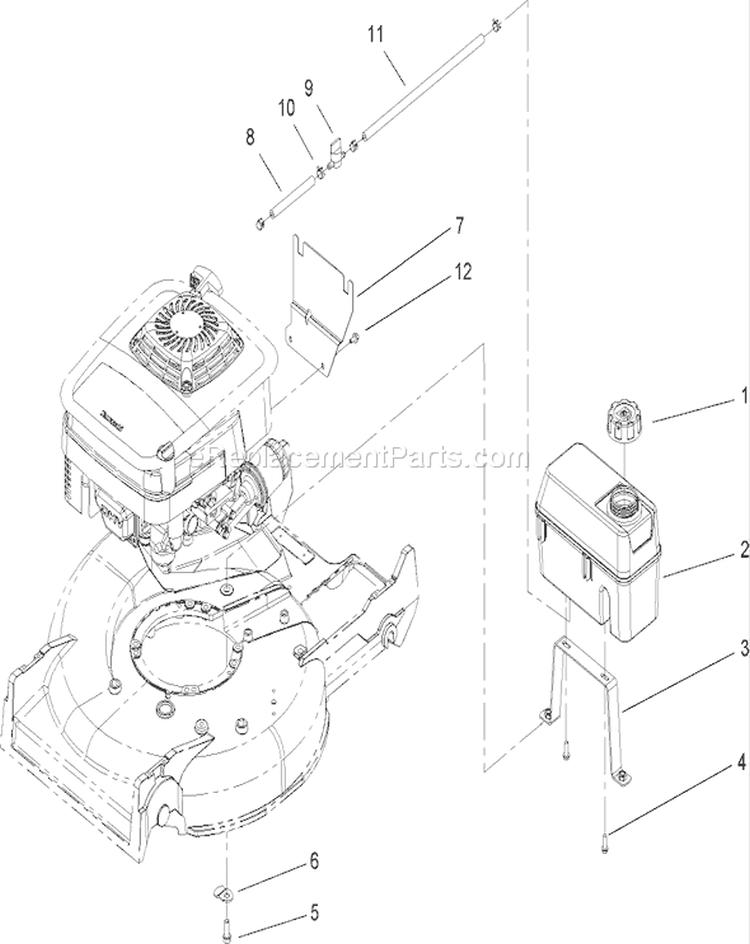 Page K Diagram and Parts List for 22177 250000001-250999999 - 2005 Toro Lawn Mower