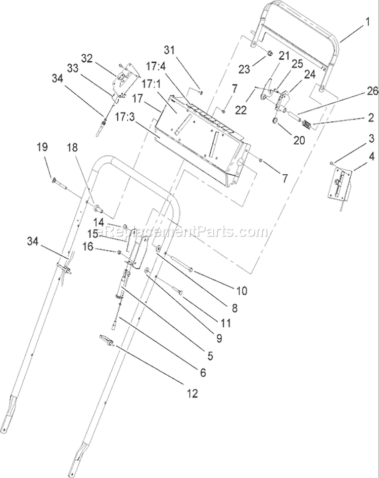 Page D Diagram and Parts List for 22177TE 250000001-250999999 - 2005 Toro Lawn Mower