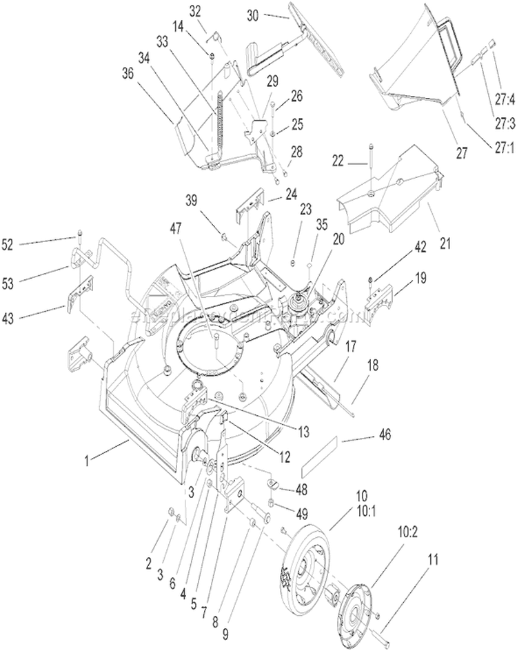 Page G Diagram and Parts List for 22177TE 250000001-250999999 - 2005 Toro Lawn Mower