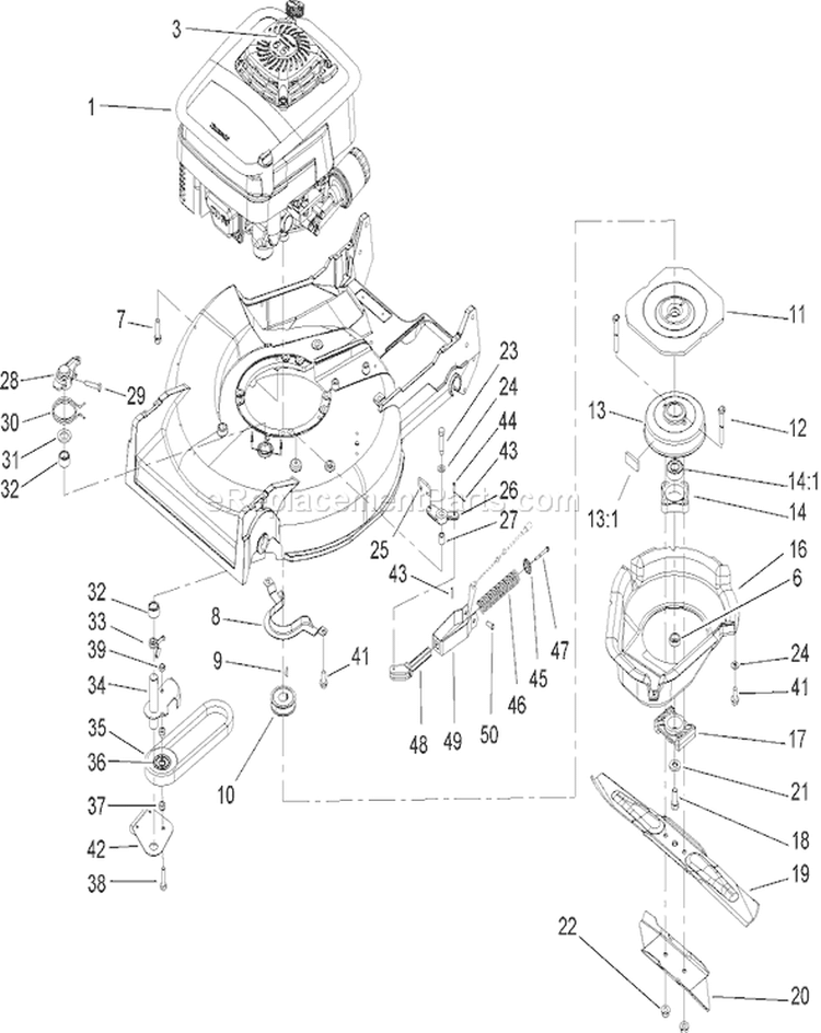 Page I Diagram and Parts List for 22177TE 250000001-250999999 - 2005 Toro Lawn Mower